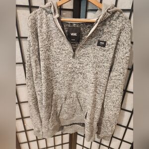 Grey Vans fleece quarter zip hoodie